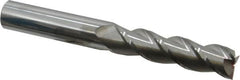 Accupro - 3/4", 2" LOC, 3/4" Shank Diam, 6" OAL, 3 Flute, Solid Carbide Square End Mill - Single End, Uncoated, Spiral Flute, 40° Helix, Centercutting, Right Hand Cut, Right Hand Flute - Americas Industrial Supply