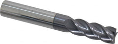 Accupro - 10mm, 25mm LOC, 10mm Shank Diam, 2-3/4" OAL, 4 Flute, Solid Carbide Square End Mill - Single End, AlTiN Finish, Spiral Flute, 40° Helix, Centercutting, Right Hand Cut, Right Hand Flute - Americas Industrial Supply