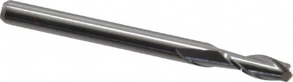 Kyocera - 1/8", 3/8" LOC, 1/8" Shank Diam, 1-1/2" OAL, 2 Flute, Solid Carbide Square End Mill - Single End, Uncoated, Spiral Flute, Centercutting, Right Hand Cut, Right Hand Flute, Series 1610 - Americas Industrial Supply