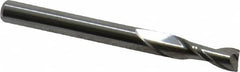 Kyocera - 3/16", 9/16" LOC, 3/16" Shank Diam, 2" OAL, 2 Flute, Solid Carbide Square End Mill - Single End, Uncoated, Spiral Flute, Centercutting, Right Hand Cut, Right Hand Flute, Series 1610 - Americas Industrial Supply