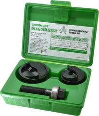 Greenlee - 6 Piece, 2" Punch Hole Diam, Manual Knockout Set - Round Punch, 10 Gage Mild Steel - Americas Industrial Supply