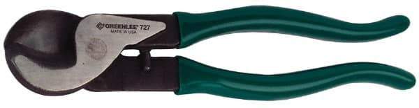 Greenlee - 9-1/4" OAL, 1 AWG Capacity, Cable Cutter - Plastic Coated Handle - Americas Industrial Supply