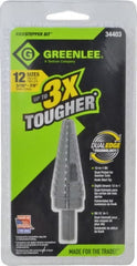 Greenlee - 3/16 to 13/16" Hole Diam High Speed Steel Step Drill Bit - Americas Industrial Supply