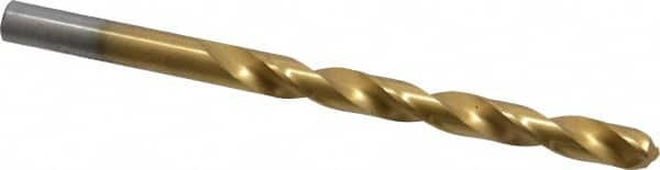 Chicago-Latrobe - Letter I 135° Cobalt Jobber Drill - TiN Finish, Right Hand Cut, Spiral Flute, Straight Shank, 4-1/8" OAL, Split Point - Americas Industrial Supply