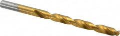 Chicago-Latrobe - Letter K 135° Cobalt Jobber Drill - TiN Finish, Right Hand Cut, Spiral Flute, Straight Shank, 4-1/4" OAL, Split Point - Americas Industrial Supply