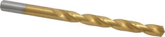 Chicago-Latrobe - Letter Q 135° Cobalt Jobber Drill - TiN Finish, Right Hand Cut, Spiral Flute, Straight Shank, 4-3/4" OAL, Split Point - Americas Industrial Supply