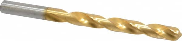 Chicago-Latrobe - Letter X 135° Cobalt Jobber Drill - TiN Finish, Right Hand Cut, Spiral Flute, Straight Shank, 5-1/8" OAL, Split Point - Americas Industrial Supply