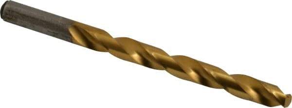 Chicago-Latrobe - Letter Y 135° Cobalt Jobber Drill - TiN Finish, Right Hand Cut, Spiral Flute, Straight Shank, 5-1/4" OAL, Split Point - Americas Industrial Supply