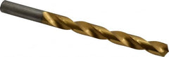 Chicago-Latrobe - Letter Z 135° Cobalt Jobber Drill - TiN Finish, Right Hand Cut, Spiral Flute, Straight Shank, 5-1/4" OAL, Split Point - Americas Industrial Supply