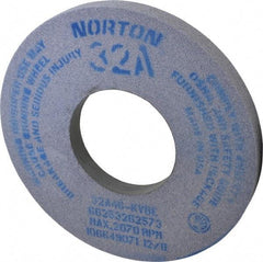 Norton - 12" Diam x 5" Hole x 1" Thick, K Hardness, 46 Grit Surface Grinding Wheel - Aluminum Oxide, Type 1, Coarse Grade, 2,070 Max RPM, Vitrified Bond, No Recess - Americas Industrial Supply