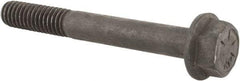 Value Collection - 5/16-18 UNC, 2-1/2" Length Under Head, Hex Drive Flange Bolt - 7/8" Thread Length, Grade 8 Alloy Steel, Smooth Flange, Phosphate & Oil Finish - Americas Industrial Supply