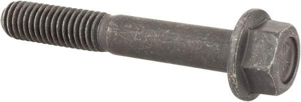 Value Collection - 3/8-16 UNC, 2-1/2" Length Under Head, Hex Drive Flange Bolt - 1" Thread Length, Grade 8 Alloy Steel, Smooth Flange, Phosphate & Oil Finish - Americas Industrial Supply