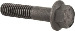 Value Collection - 7/16-14 UNC, 2" Length Under Head, Hex Drive Flange Bolt - 1-1/8" Thread Length, Grade 8 Alloy Steel, Smooth Flange, Phosphate & Oil Finish - Americas Industrial Supply