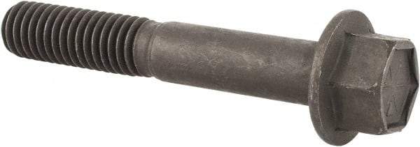 Value Collection - 7/16-14 UNC, 2-3/4" Length Under Head, Hex Drive Flange Bolt - 1-1/8" Thread Length, Grade 8 Alloy Steel, Smooth Flange, Phosphate & Oil Finish - Americas Industrial Supply