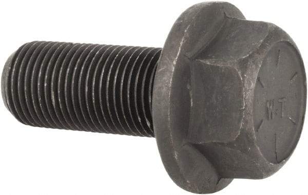 Value Collection - 5/8-18 UNF, 1-1/2" Length Under Head, Hex Drive Flange Bolt - 1-1/2" Thread Length, Grade 8 Alloy Steel, Smooth Flange, Phosphate & Oil Finish - Americas Industrial Supply