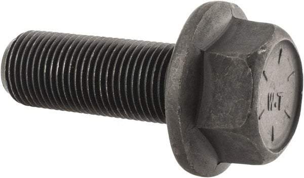 Value Collection - 5/8-18 UNF, 1-3/4" Length Under Head, Hex Drive Flange Bolt - 1-1/2" Thread Length, Grade 8 Alloy Steel, Smooth Flange, Phosphate & Oil Finish - Americas Industrial Supply