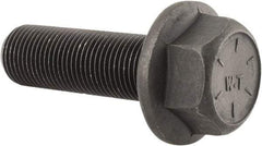 Value Collection - 5/8-18 UNF, 2" Length Under Head, Hex Drive Flange Bolt - 1-1/2" Thread Length, Grade 8 Alloy Steel, Smooth Flange, Phosphate & Oil Finish - Americas Industrial Supply