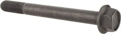 Value Collection - 5/8-11 UNC, 6" Length Under Head, Hex Drive Flange Bolt - 1-1/2" Thread Length, Grade 8 Alloy Steel, Smooth Flange, Phosphate & Oil Finish - Americas Industrial Supply