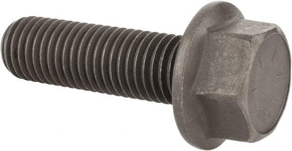 Value Collection - 3/4-10 UNC, 2-1/2" Length Under Head, Hex Drive Flange Bolt - 1-3/4" Thread Length, Grade 8 Alloy Steel, Smooth Flange, Phosphate & Oil Finish - Americas Industrial Supply