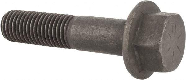 Value Collection - 3/4-10 UNC, 3-1/2" Length Under Head, Hex Drive Flange Bolt - 1-3/4" Thread Length, Grade 8 Alloy Steel, Smooth Flange, Phosphate & Oil Finish - Americas Industrial Supply