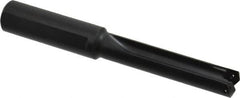 Allied Machine and Engineering - Series 0.5, 39/64 to 11/16" Diam, 3/4" Diam Straight Shank, Straight Flute Spade Drill - 2-1/2" Max Depth, 3-27/64" Body Length, 5-11/16" OAL, Standard Length, Through Coolant - Americas Industrial Supply