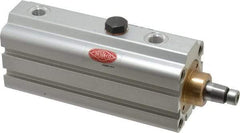 De-Sta-Co - 67 Lb Clamping Force, Adjustable (Right, Left, Straight) Swing, 28mm Total Stroke, Single-Acting Pneumatic Swing Clamp - G1/8 Port, 124.97mm Body Length x 32mm Body Width, 19.4 cm3 (Clamp), 22.5 cm3 (Unclamp), 145 Max psi - Americas Industrial Supply