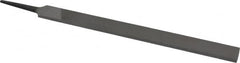 Value Collection - 10" Long, Smooth Cut, Hand American-Pattern File - Double Cut, 1/4" Overall Thickness, Tang - Americas Industrial Supply