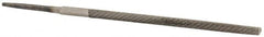 Value Collection - 4" Long, Second Cut, Round American-Pattern File - Double Cut, Tang - Americas Industrial Supply