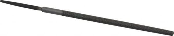 Value Collection - 4" Long, Smooth Cut, Round American-Pattern File - Double Cut, Tang - Americas Industrial Supply