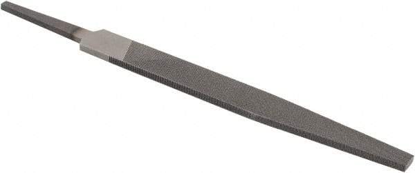 Value Collection - 4" Long, Smooth Cut, Warding American-Pattern File - Double Cut, 3/64" Overall Thickness, Tang - Americas Industrial Supply