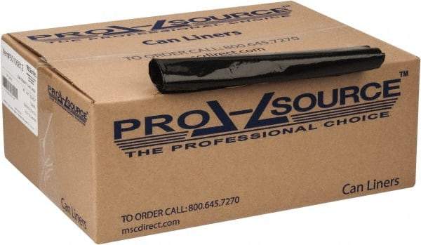 PRO-SOURCE - 1.5 mil Thick, Heavy-Duty Trash Bags - 43" Wide x 47" High, Black - Americas Industrial Supply