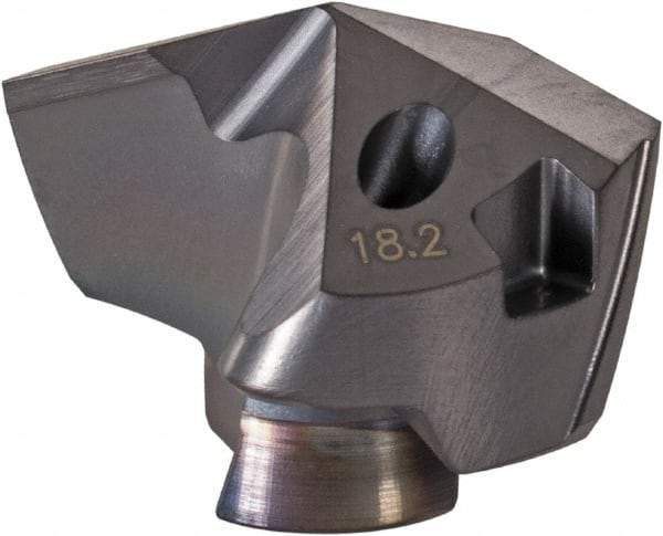 Iscar - Series IDM, 18.21mm Diam Grade IC908 140° Replaceable Drill Tip - Carbide, TiAlN Finish, 18 Seat Size, Through Coolant - Americas Industrial Supply