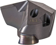 Iscar - Series IDM, 18.21mm Diam Grade IC908 140° Replaceable Drill Tip - Carbide, TiAlN Finish, 18 Seat Size, Through Coolant - Americas Industrial Supply