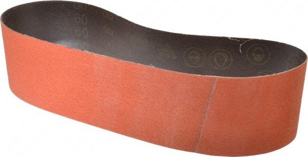 3M - 4" Wide x 36" OAL, 60 Grit, Ceramic Abrasive Belt - Ceramic, Medium, Coated, Y Weighted Cloth Backing, Wet/Dry, Series 777F - Americas Industrial Supply