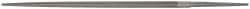 Grobet - 8" Standard Precision Swiss Pattern Round File - Double Cut, 5/16" Width Diam, With Tang - Americas Industrial Supply