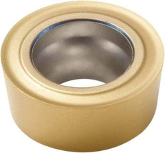 Seco - RCMT43 F1 Grade CP500 Carbide Turning Insert - TiAlN/TiN Finish, Round, 1/2" Inscr Circle, 3/16" Thick - Americas Industrial Supply