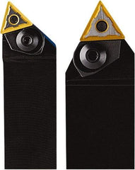 Seco - PTNN, Right Hand Cut, 63° Lead Angle, 50mm Shank Height x 32mm Shank Width, Negative Rake Indexable Turning Toolholder - 150mm OAL, TNM..2204.. Insert Compatibility, Series Pin & Wedge - Americas Industrial Supply