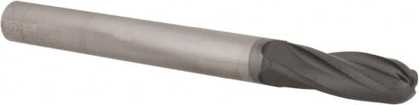 Seco - 6mm Diam, 18mm LOC, 4 Flute Solid Carbide Ball End Mill - Dura Finish, Single End, 65mm OAL, 6mm Shank Diam, Spiral Flute - Americas Industrial Supply