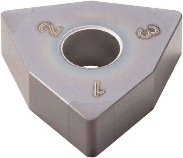 Seco - WNGA432 Grade CBN060K PCBN Turning Insert - TiSiAlN Finish, 80° Trigon, 1/2" Inscr Circle, 3/16" Thick, 1/32" Corner Radius - Americas Industrial Supply