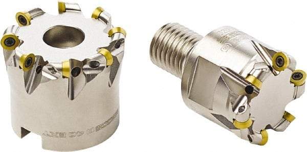 Seco - 32mm Cutting Diam, 3mm Max Depth of Cut, Modular Connection Indexable Copy End Mill - 6 Inserts, RDH.. 06T1 Insert, R217.29 Toolholder, Through Coolant - Americas Industrial Supply