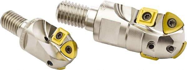 Seco - 32mm Cut Diam, 35.99mm Max Depth of Cut, Indexable Ball Nose End Mill - 54.99mm Head Length, M16 Modular Connection, R218.19 Toolholder, 218.19 160, SPMT 1004 Insert - Americas Industrial Supply