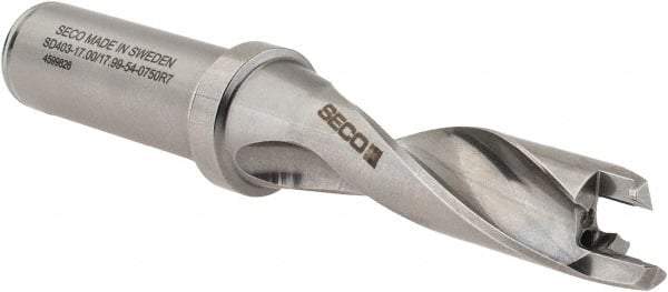 Seco - 17 to 17.99mm Diam, 3xD, 54mm Max Depth, 3/4" Shank Diam, 2.583" Flute, 5.22" OAL, Replaceable Tip Drill - SD403 Toolholder, Series Crownloc Plus - Americas Industrial Supply