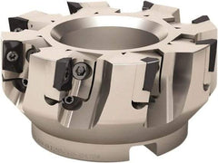 Seco - 12 Inserts, 200mm Cut Diam, 60mm Arbor Diam, 11mm Max Depth of Cut, Indexable Square-Shoulder Face Mill - 90° Lead Angle, 63mm High, XO.. 1204 Insert Compatibility - Americas Industrial Supply