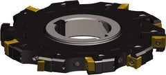 Seco - Arbor Hole Connection, 0.3937" Cutting Width, 1.976" Depth of Cut, 160mm Cutter Diam, 1.5748" Hole Diam, 6 Tooth Indexable Slotting Cutter - 335.18 Toolholder, LNK.. 06.. Insert - Americas Industrial Supply