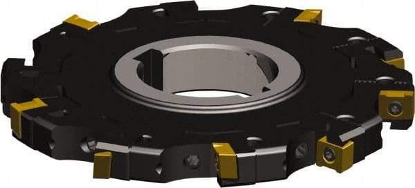 Seco - Arbor Hole Connection, 0.5512" Cutting Width, 2" Depth of Cut, 160mm Cutter Diam, 1.5748" Hole Diam, 7 Tooth Indexable Slotting Cutter - 335.18 Toolholder, LNK.. 08.. Insert - Americas Industrial Supply