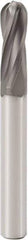 Seco - 8mm Diam, 24mm LOC, 4 Flute Solid Carbide Ball End Mill - Dura Finish, Single End, 70mm OAL, 8mm Shank Diam, Spiral Flute - Americas Industrial Supply