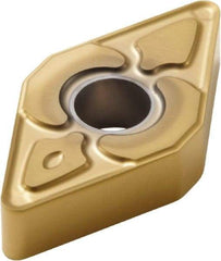 Seco - DNMG443 MF4 Grade TS2500 Carbide Turning Insert - TiAlN/TiN Finish, 55° Diamond, 1/2" Inscr Circle, 1/4" Thick, 3/64" Corner Radius - Americas Industrial Supply