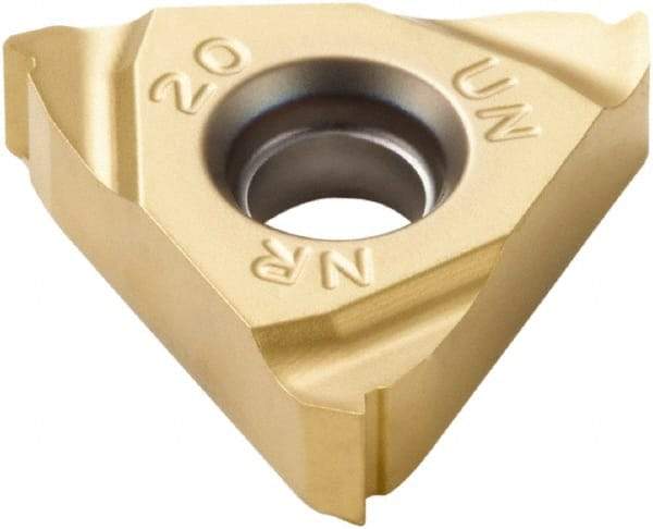 Seco - 16NR Internal Right Hand 12 UN Laydown Threading Insert - Grade CP500, TiAlN/TiN Coated Carbide, 9.53mm Inscribed Circle - Americas Industrial Supply