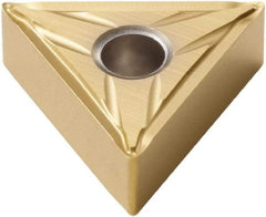Seco - TNMG331 FF2 Grade CP500 Carbide Turning Insert - TiAlN/TiN Finish, 60° Triangle, 3/8" Inscr Circle, 3/16" Thick, 1/64" Corner Radius - Americas Industrial Supply