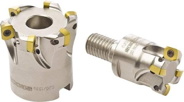 Seco - 32mm Cut Diam, 0.0315" Max Depth, M16 Modular Connection Indexable High-Feed End Mill - Screw Holding Method, LP.. 06 Insert, R217.21 Toolholder, Through Coolant - Americas Industrial Supply
